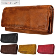 VEN-TOMY • DAMEN GELDBÖRSE AUS WASCHLEDER LEDER BRIEFTASCHEN PORTEMONNAIE VT905