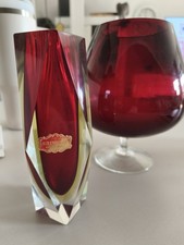 Murano Vase 8kantig Facettiert