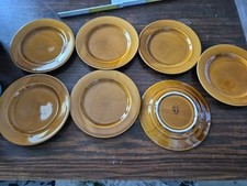 7 Braune DDR Teller Porzellan
