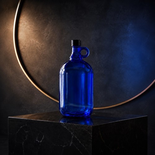 Glasballon blau glasflasche - blau,