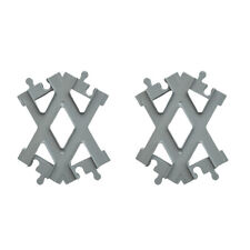 2 Kreuzungen Gleise Schienen Eisenbahn Zug (kompatibel zu LEGO Duplo)