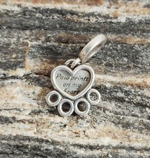Toller Charm-Anhänger , 925er Silber , Pandora , Pfote , ca. 2,1 x 1,1  cm