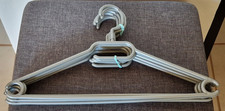 5er Set Kleiderbügel, Kunststoff - Grau, Haken drehbar - 40x22cm