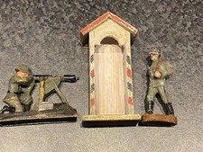 LINEOL ELASTOLIN Schilderhaus Wachhaus plus 2 Leyla/? Soldaten