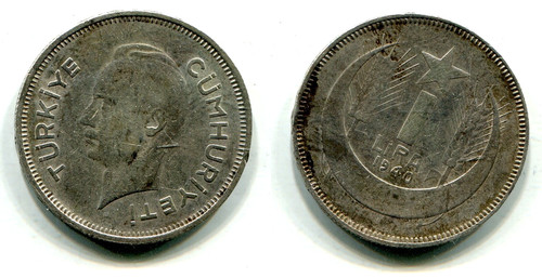 Lira türkei 1940 silber - türkei,