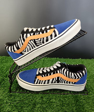 VANS COMFYCUSH OLD SKOOL - UK3/EU35 -721356 - ZEBRA / BLUE - LIMITED EDITION