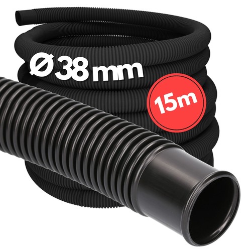 15m poolschlauch 38mm schwarz - 15m,