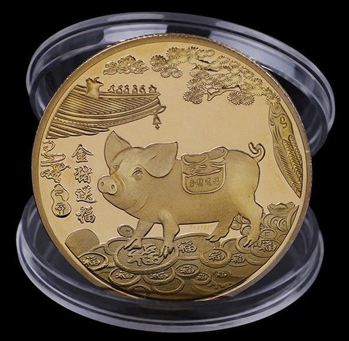 Medaille lunar schwein 2019 - lunar,