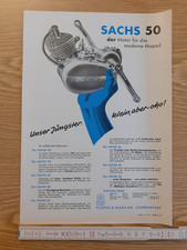 Original Prospekt Sachs 50 Motor für Moped, Mokick, Mofa, 50er F&S