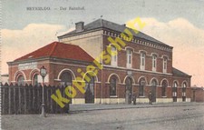 Beverloo AK Beringen Bahnhof Feldpost Stempel 9.Komp.III.Bat Ansichtskarte 1912