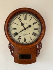 englische Wanduhr antik, Mahagoni, ca. 1900, Rowley London