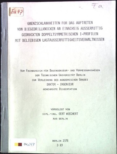 Grenzschlankheiten für das