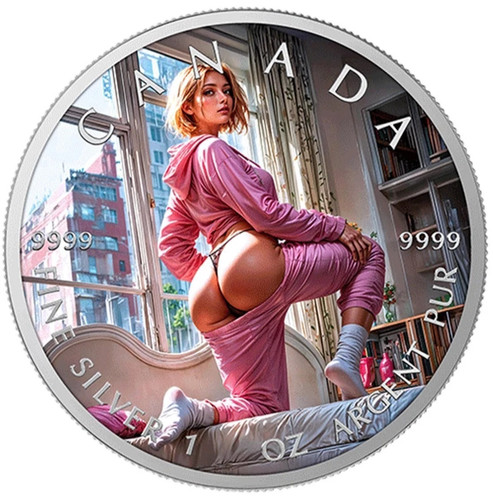 Unze 999 silber sexy frau - -,