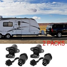 2 Set 3 Polig Traktor Stecker Steckdose 12V 24V Wasserdicht Anhänger Adapter DHL