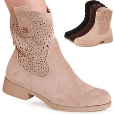 Damen Cut Out Stiefeletten