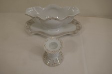 Hutschenreuther Tirschenreuth Sauciere + Kerzenständer Baronesse Jacqueline 