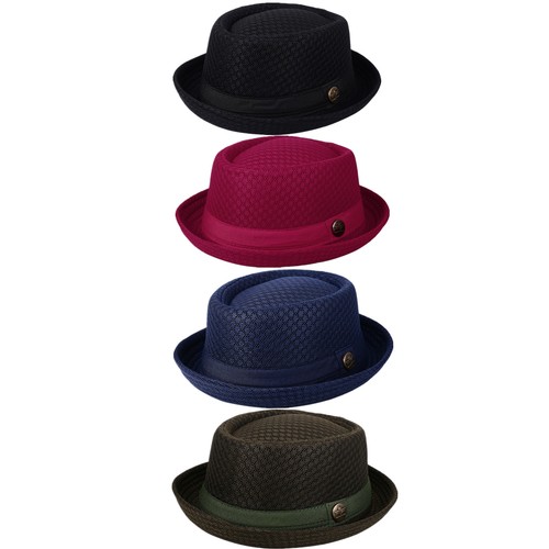 Mesh pork pie hat 1920s - pie,