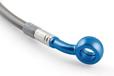 Bremsleitung vorne Carbon / fitting blau Motacc Yamaha Aerox