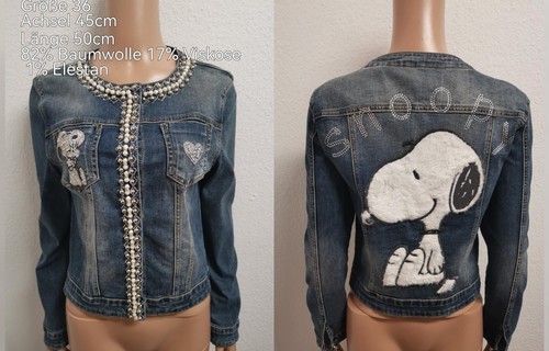 Snoopy denim jeansjacke - denim,