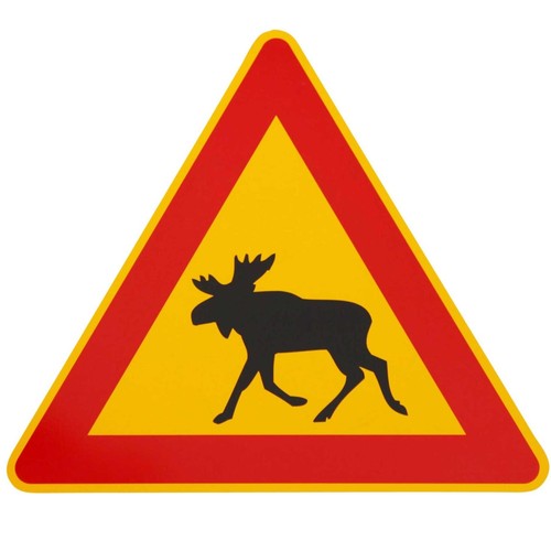 Verkehrszeichen vorsicht elch - verkehrszeichen,