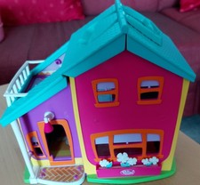 Polly Pocket Konvolut/2 Häuser, 4 Puppen,  Auto 
