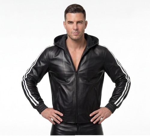 Aw8080 lederjacke mit - lederjacke,