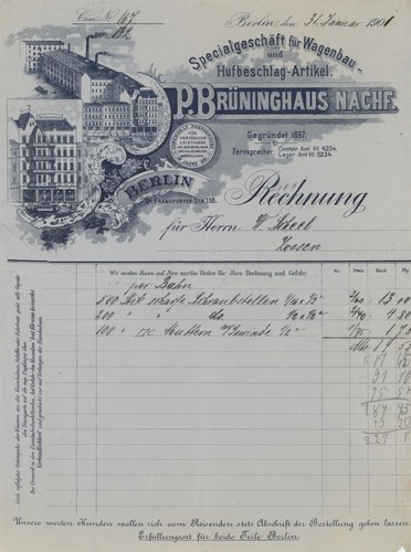 Rechnung berlin brüninghaus - rechnung,