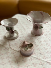handgefertigte 3 teilige  Vase,Dose und Kerzenständer gebraucht