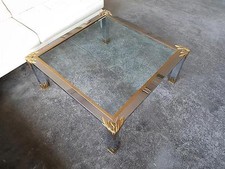 Exquisiter Design-Tisch Glas/Chrom vergoldete Bronze Romeo Rega ?