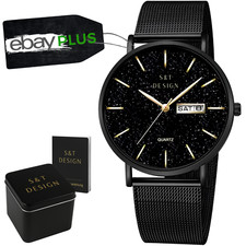 Edelstahl Armbanduhr Datum