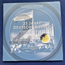 5 x 2 Euro Münzen 35 Jahre Deutsche Einheit A-D-F-G-J im Blister
