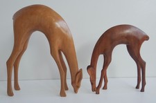 1960er 2x Tierfigur grasende