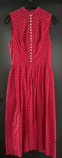 Damen Trachten Dirndl ärmellos hochgeschlossen Rot, Weiß gemustert ca. Gr. 38