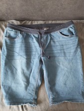 Kurze Jeans Mit Gummizug Gr. 46 Blau