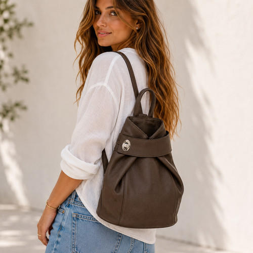 Damen leder rucksack - rucksack, echtleder