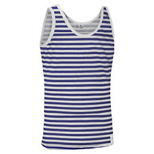 Russischer Matrose Telnyashka Stil Marine Top gestreift ärmellos Weste Singlet T-Shirt