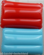 2 St. Strandkissen Kopfkissen ROT BLAU Kissen aufblasbar Luftkissen Luftmatratze