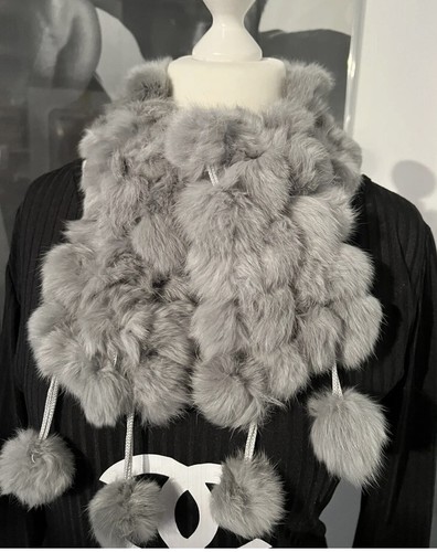 Luxus schal echtfell rabbit - schal,