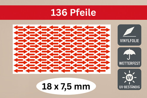 Pfeil aufkleber aus vinylfolie - pfeil,