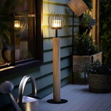 Windlicht-Säule Blütenkorb
