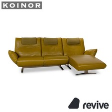 Koinor Exo Leder Ecksofa Grün elektrische Funktion Recamiere Rechts Sofa Couch