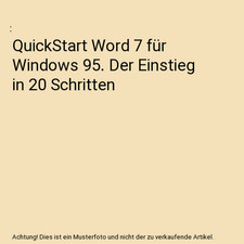 QuickStart Word 7 für Windows