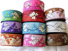 Borte Webband Zierband Floral verschiedene Farben 32mm breit lfm   B248