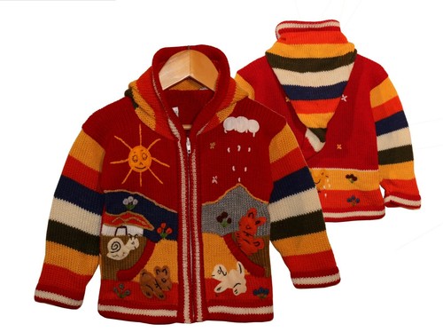 Kinder strickjacke rot - ,