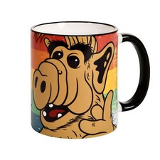 Elbenwald Alf Tasse Null Problemo! Motiv Kaffeetasse mit Griff Keramik 320 ml