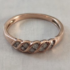 Ring 9 kt Rotgold Diamant 0,15