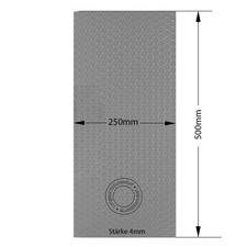 Gummiplatte Stern 4mm Rechteck