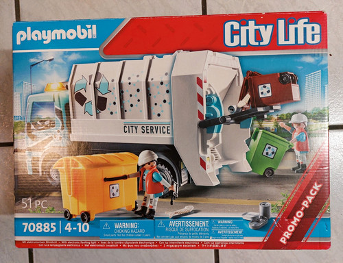 Playmobil city life - playmobil, müllwagen
