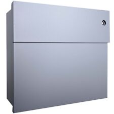 B-Ware Radius Briefkasten Letterman 4 silber mit LED-Klingel rot 560 C-KR