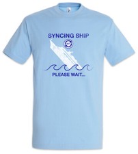 Syncing Ship Herren T-Shirt Computer PC Programmer IT Admin Sysadmin Coder